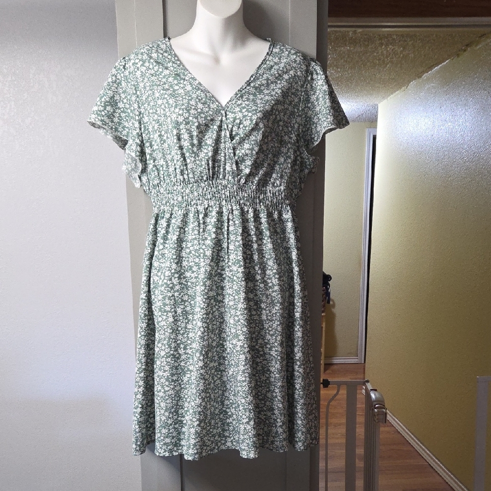 Floral Green Dress
